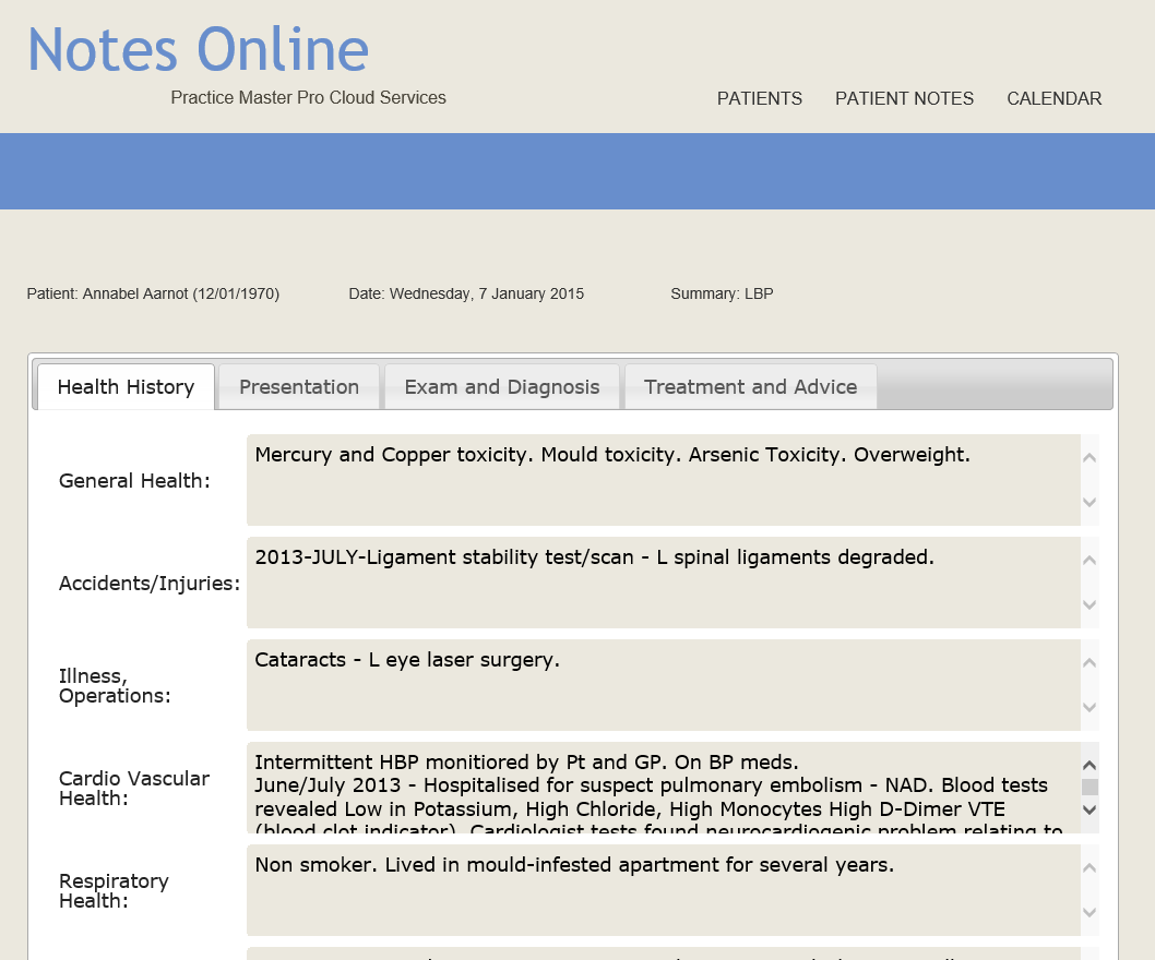 You can create and edit your patient notes online