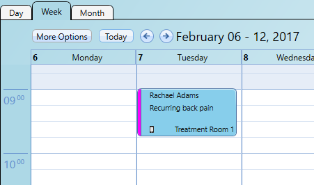 The calendar appointment is automatically updated when the patient replies YES